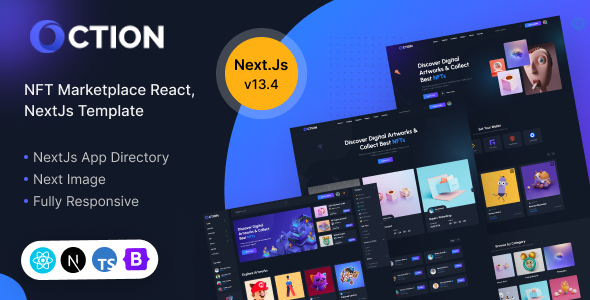 Oction - NFT Marketplace React, NextJs Template Oction - NFT Marketplace React, NextJs Template