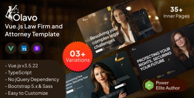 Olavo - Vue.js Law Firm & Attorney Template