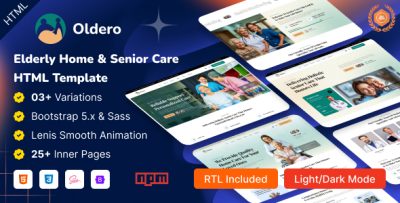 Oldero - Elderly Home & Senior Care HTML Template