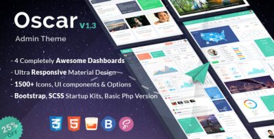 Oscar - HTML Bootstrap 4 Admin Template