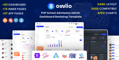 Owlio - PHP School Education Admin Dashboard Template