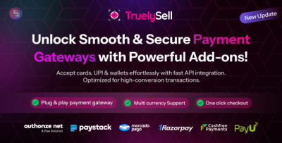 Payment Gateway Addon for Truelysell Service Marketplace