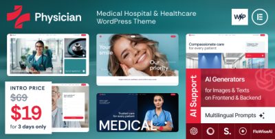 Physician - Medical Hospital & Healthcare WordPress Theme