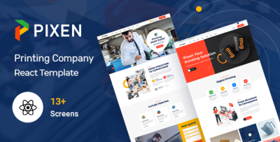 Pixen - Printing Services Company React Template