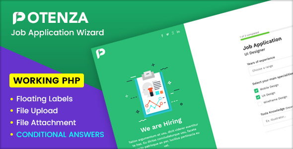 Potenza - Job Application Form Wizard Potenza - Job Application Form Wizard