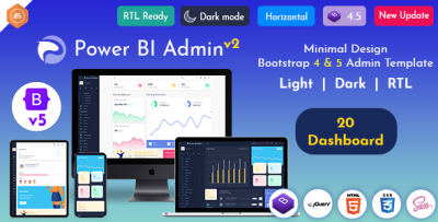 Power BI Admin - Responsive Bootstrap Admin Templates with UI Framework