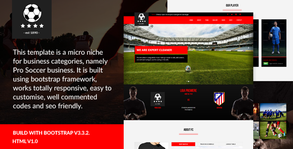 Pro Soccer - Football Club Template Pro Soccer - Football Club Template