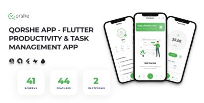 Qorshe App - Flutter Productivity & Task Management App