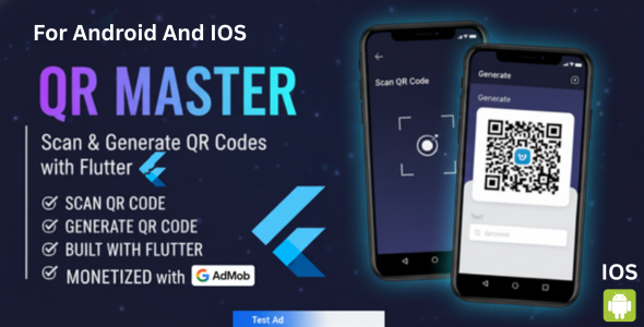 QR Master - Flutter QR Code Scanner & Generator with Google AdMob QR Master - Flutter QR Code Scanner & Generator with Google AdMob