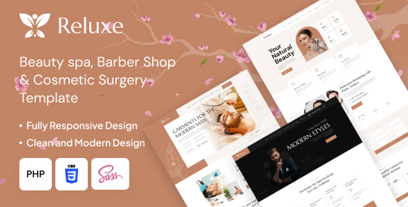 Reluxe – Elegant Spa & Barber PHP Website Template Reluxe – Elegant Spa & Barber PHP Website Template