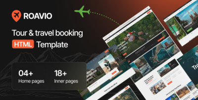 Roavio - Travel & Tour Booking HTML Template