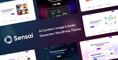 Sensai - AI Generator WordPress Theme