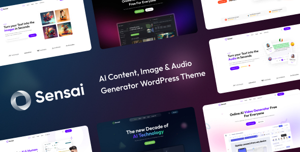 Sensai - AI Generator WordPress Theme Sensai - AI Generator WordPress Theme