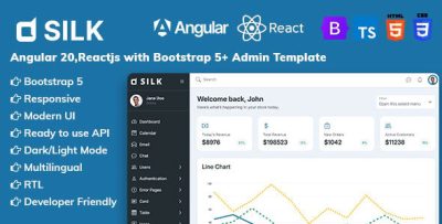 Silk - Angular 20+ & Reactjs Admin Dashboard Template