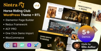 Sintra - Equestrian, Horse Riding Club, Stud Farm & Stable WordPress Theme