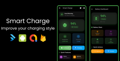 Smart Charge - Complete Flutter Battery Monitoring & Animation App