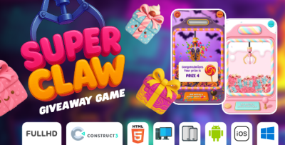 Super Claw - Giveaway Game - HTML5 Game (Construct3)