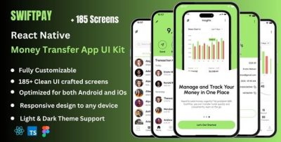 SwiftPay - Money Transfer React Native CLI App Ui Kit
