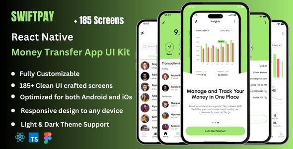 SwiftPay - Money Transfer React Native CLI App Ui Kit SwiftPay - Money Transfer React Native CLI App Ui Kit