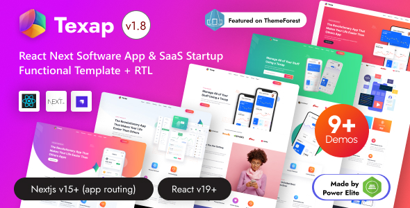 Texap - React Nextjs SaaS & Software App Startup Template with Strapi 4 Texap - React Nextjs SaaS & Software App Startup Template with Strapi 4