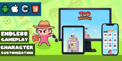 Top Dropper HTML5 Construct 3 Game
