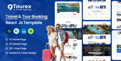 Tourex - Travel & Tour Booking React js Template