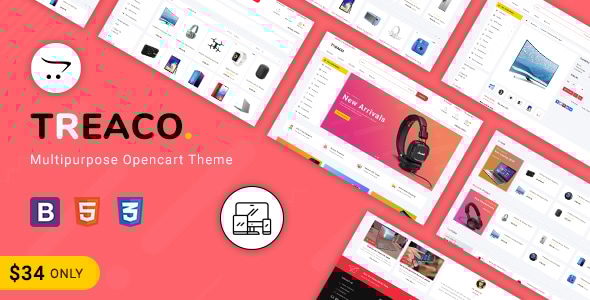 Treaco - Multipurpose E-commerce Opencart 3 Theme Treaco - Multipurpose E-commerce Opencart 3 Theme