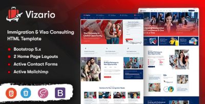 Vizario - Immigration and Visa Consulting HTML Template
