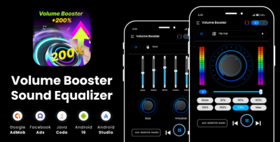 Volume Booster Sound Equalizer Edge Light with AdMob Facebook Ads Android