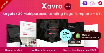 Xavro - Angular 20+ Multipurpose Landing Page Template