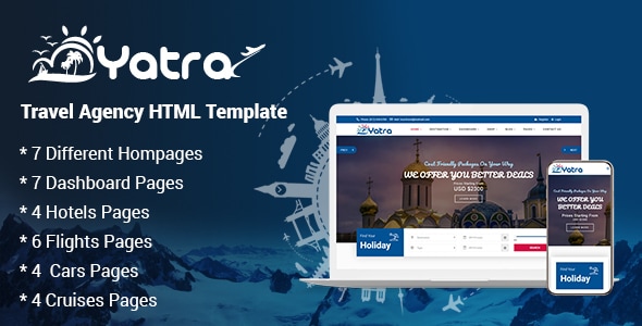 Yatra - Travel and Tour Booking Agency HTML Template Yatra - Travel and Tour Booking Agency HTML Template