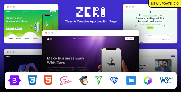 ZERO - App Landing Page ZERO - App Landing Page