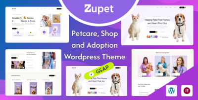 Zupet - Pet Care and Adoption WordPress Theme