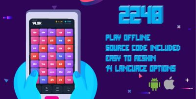 2248 Number Puzzle Game – React + TypeScript Mobile App with AdMob, Firebase & IAP