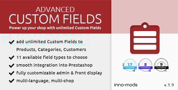 Advanced Custom Fields for Prestashop Advanced Custom Fields for Prestashop