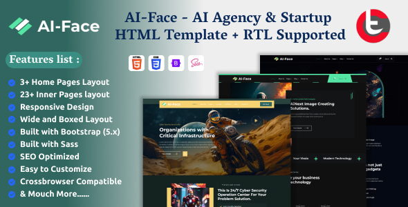 AI-Face - AI Agency & Startup HTML Template + RTL Supported AI-Face - AI Agency & Startup HTML Template + RTL Supported
