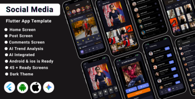 AI-Powered Social Media Flutter App for Outfit Sharing and Contests | Template