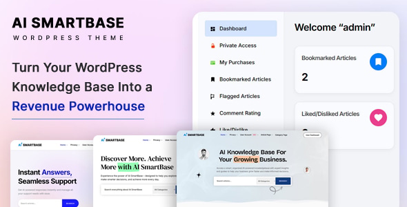 AI SmartBase - Create, Monetize & Grow Your WP Knowledge Base AI SmartBase - Create, Monetize & Grow Your WP Knowledge Base