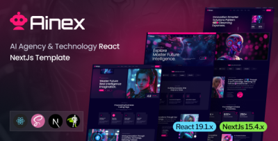 Ainex - AI Agency & Technology React NextJs Template