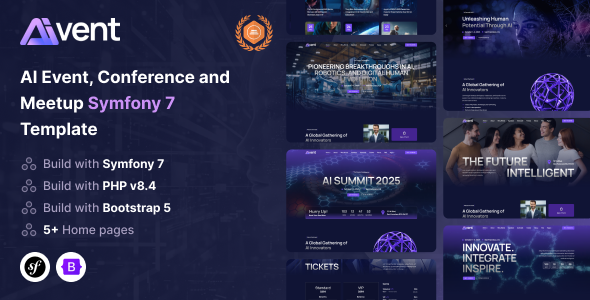 Aivent - AI Event, Conference and Meetup Symfony Template Aivent - AI Event, Conference and Meetup Symfony Template