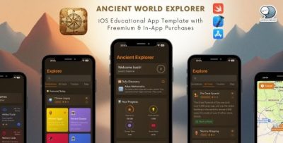 Ancient World Explorer - iOS Educational App Template with Freemium & IAP