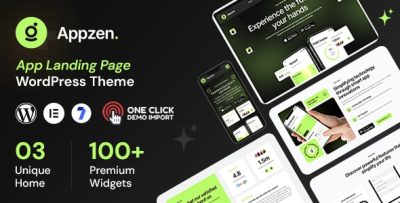 Appzen - App Landing Page WordPress Theme