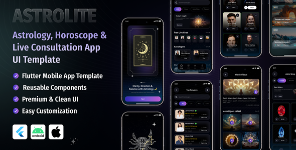 Astrolite - Astrology, Horoscope & Live Consultation App UI Template Astrolite - Astrology, Horoscope & Live Consultation App UI Template