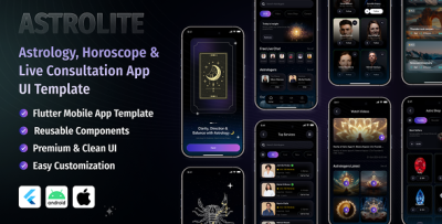 Astrolite – Astrology, Horoscope & Live Consultation App UI Template