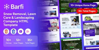 Barfi - Snow Removal, Lawn Care & Landscaping Company HTML Template
