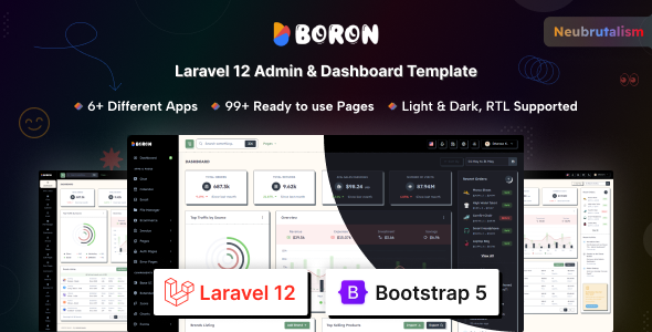 Boron - Laravel 12 Admin & Dashboard Template Boron - Laravel 12 Admin & Dashboard Template