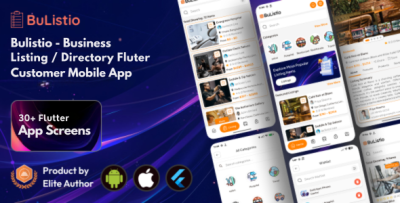 Bulistio - Multivendor Business Listings / Directory Mobile App for Customers (Flutter)