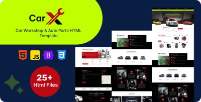 CarX - Auto Workshop, Car Store & Pre-Booking HTML Template