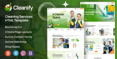 Cleanify - Cleaning Services HTML Template