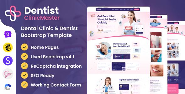 ClinicMaster - Dentist & Dental Clinic Bootstrap Template ClinicMaster - Dentist & Dental Clinic Bootstrap Template